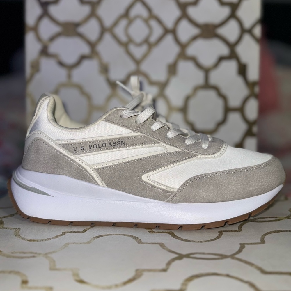 U.S. Polo Assn. White and Gray Sneakers for Everyday Comfort